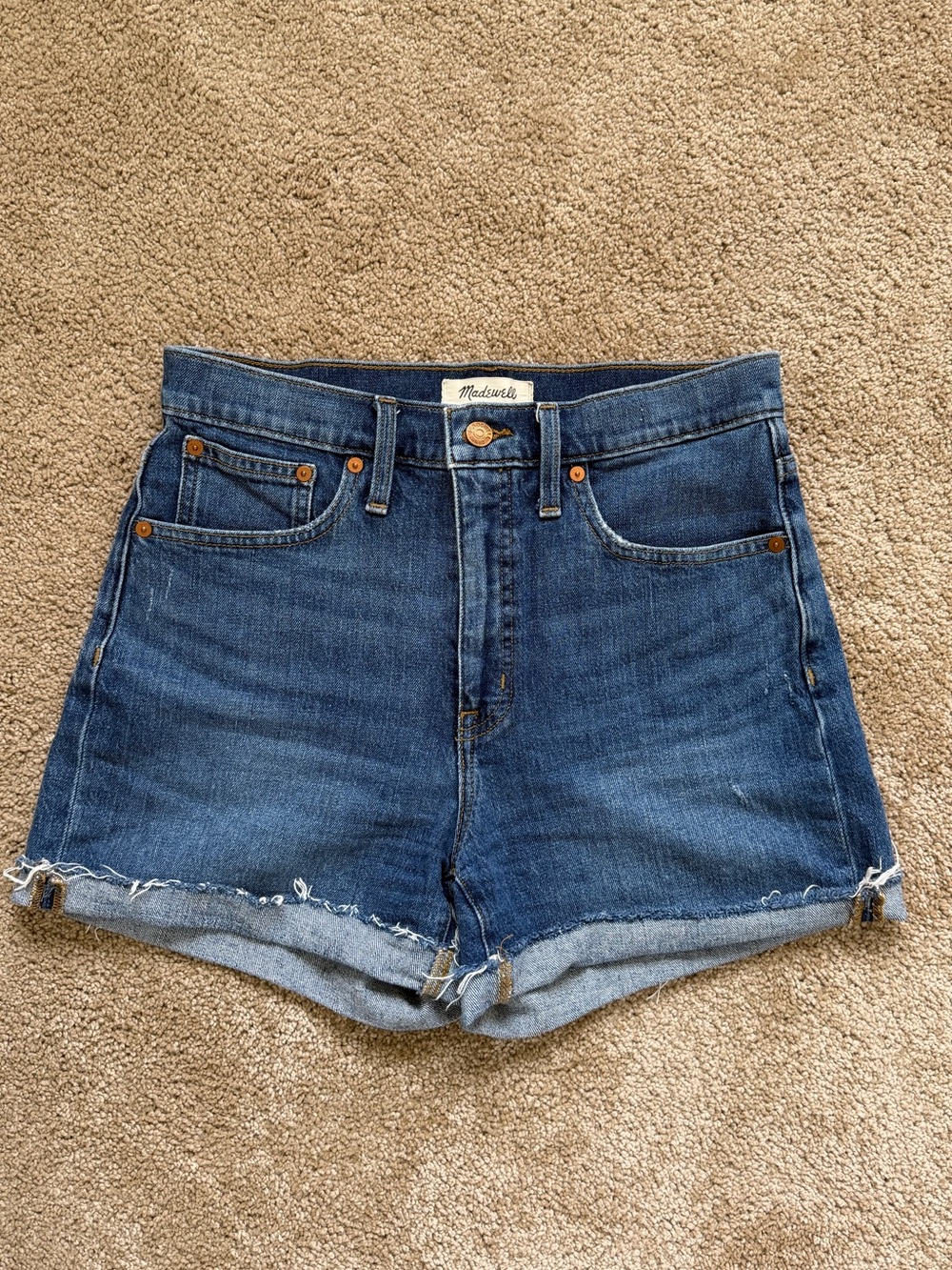 Madewell Raw-Hem High-Rise Denim Shorts